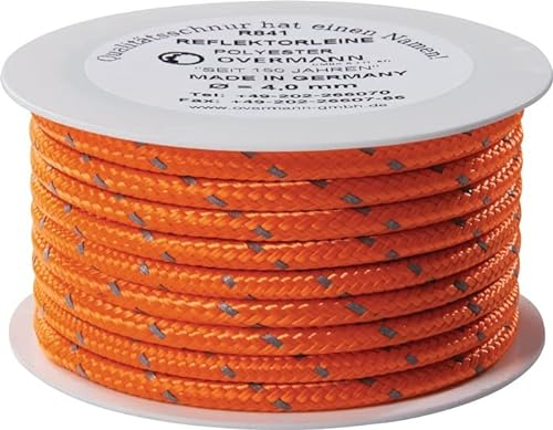 Reflektorschnur Safety Reflector L.100m D.2mm PES orange OVERMANN
