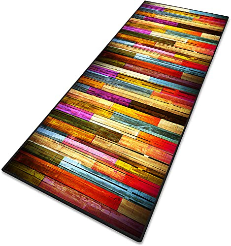 MENGH Teppichläufer Meterware LäUfer Teppiche Flur rutschfest Geometrische Muster Kurzflor 6mmBenutzerdefinierte Länge für Wohnzimmer Flur Büro Schlafzimmer Küche - 40x120cm