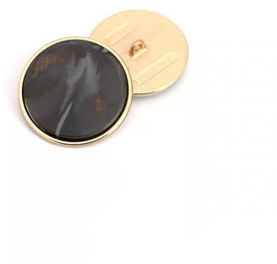 5 PCS Fashion Metal Pattern Round Button Arrow Pattern Button for Clothes Sewing Crafts Decoration (Black, 18mm)