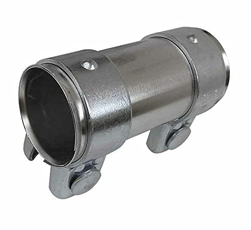 Exhaust Pipe Connector - 40mm to 44.5mm x 125mm - Heavy Duty Adaptor Sleeve Clamp.