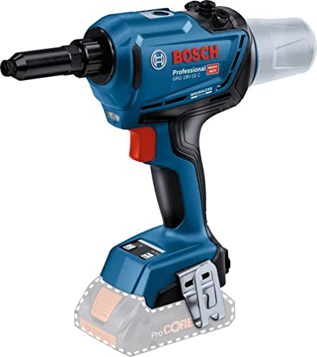 Bosch Professional 18V System Rivettatrice a batteria GRG 18V-16 C (forza di tiro max. 16.000 N, corsa 25 mm, senza batteria/caricabatteria)