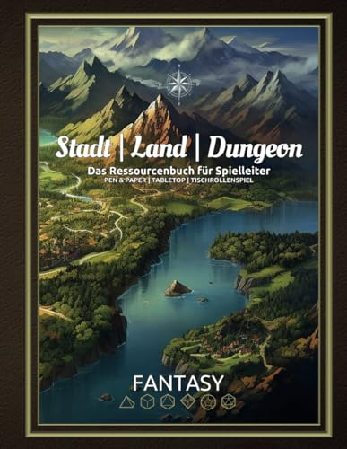Stadt | Land | Dungeon: Fantasy Dungeon Karten als schnelle Ressource für Gamemaster, inkl. Würfeltabellen & Plot-Hooks (Pen & Paper | Tabletop | Rollenspiel)