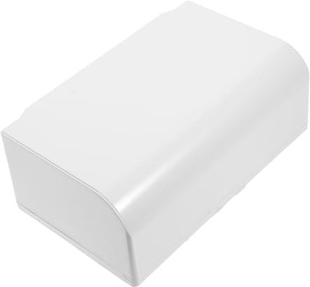 IMIKEYA Double-Position Socket Protective Case, Waterproof Adhesive Socket Box for Household Use in Kitchen and Bathroom, 20.2x12.1x7.5cm White