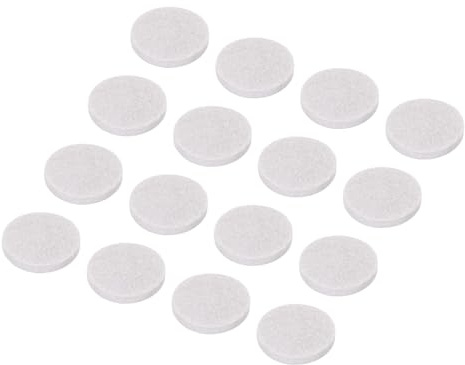 sourcing map 24pcs Felt Furniture Pads, 1.18 Inch Round Small Felt Chair Leg Floor Protectors Prevent Scratches for Furniture Hard Floor, Beige