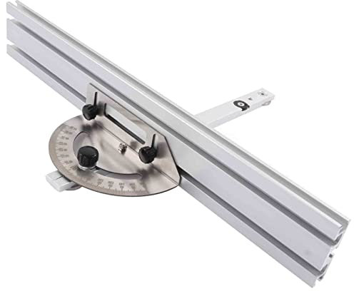 High Accuracy Table Saw Miter System with Locking Mechanism and Aluminum Fence