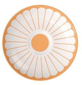 Villeroy & Boch - Fleur soleil piattino per tazza giallo, lavabile in lavastoviglie, utilizzabile nel microonde, piattino tazza caffè e tè, motivo floreale arancione, Porcellana Premium