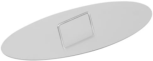 BBQ-Toro Tapa de acero inoxidable para braseros de 60 cm de diámetro | Plata | Cubierta para brasero | Placa de cubierta con asa, tapa para brasero