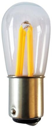 Fengyan Maison Ampoules, Lot de 50 ampoules à filament LED AC220V T22B BA15D/E12 3W sans stroboscope for lampe suspendue(2200K yellow,220V B15D)