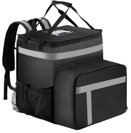 Food Delivery Backpack - Lightweight Insulated Thermal Bag | Food Delivery Backpack with Large Capacity | Compartment Design for Pizza, Groceries, Beach, Picnics and Hiking