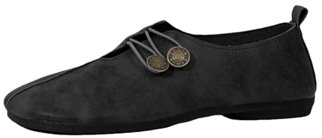 Chaussures pieds nus pour femme - Élégantes et confortables - En cuir - Mocassins plats - Légères - Chaussures de soirée - Chaussures de danse - Ballerines - Mode - Bout rond - Chaussures