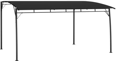 Gecheer Parasole da giardino, 4 x 3 x 2,55 m, colore antracite, gazebo da giardino, spiaggia, famiglie, festival, barbecue