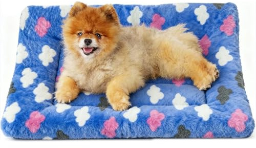 Yuqilin Manta Perro Franela Manta para Gatos Doble Capa Cama Perros 70 x 50 cm Cálida Transpirable Alfombra Perro Lavable para Suelos Sofás Camas Jardines (Estilo Nube)
