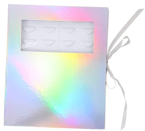 LALADEFIEE Portable Paper Eyelash Packaging Box with Window for False Eyelash Storage Suitable for Wispy Lashes