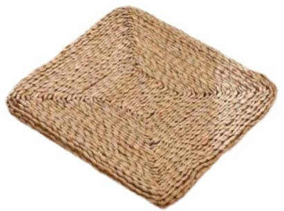 kesurpae Estera de Tatami Cuadrada de Hierba Tejida, cojín futón ecológico, cojín Asiento para decoración Ventana salediza, Estera futón Hecha Hierba Tejida