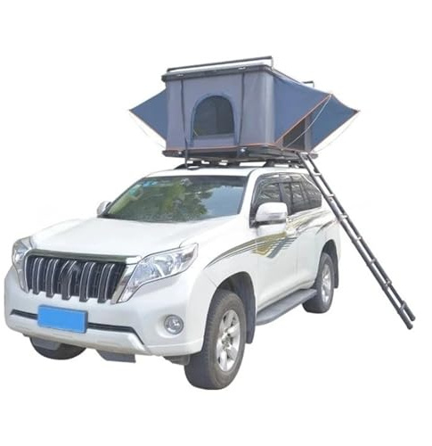 Tente de Toit for SUV et Pick-up, 2 à 3 Personnes, en Tissu imperméable 600D, Montage Rapide, avec Matelas et échelle, idéale for Le Camping Tout-Terrain en Toutes Saisons.(CFR by Sea to Port)