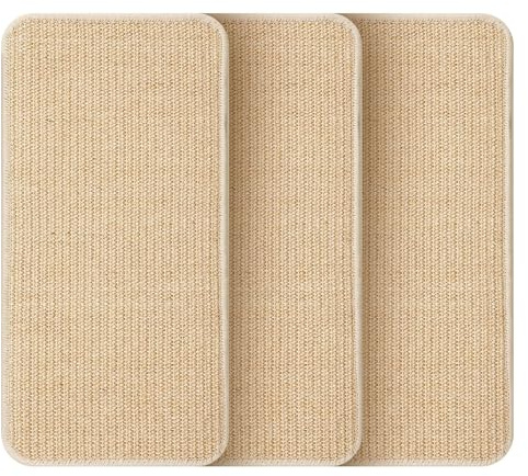 3 Stück Kratzmatte Katze Set, 50×25cm Sisal Teppich Kratzbrett, Kratzpads für Katzen, Katzen Kratzbrett für Teppiche und Wände zu schützen