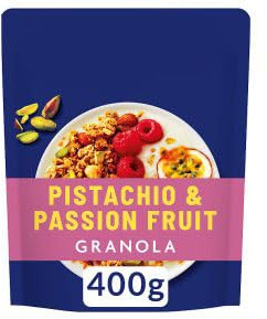 Pistachio & Passion Fruit Granola, Vegan and Vegetarian Suitable, 400g