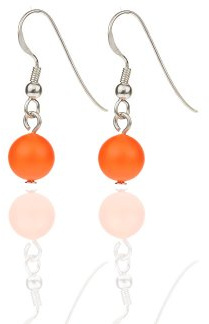 Ohrringe 925 Silber mit Swarovski Elements Neon Orange