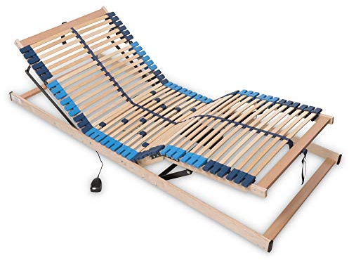Betten-ABC Elektro 7-Zonen-Lattenrost Superflex - 100x200cm - individuelle Kopf- & Fußteilverstellung sowie Härtegradverstellung - Lieferung per Spedition - hergestellt aus Schicht- & Buchenholz