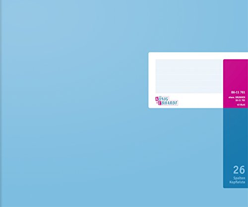 König & Ebhardt König und Ebhardt König & Ebhardt 8611761 Geschäftsbuch / Spaltenbuch (35,3 x 29,7cm, mit Kopfleiste, 26 Spalten, 32 Zeilen, 80g/m², 40 Blatt, Drahtheftung)