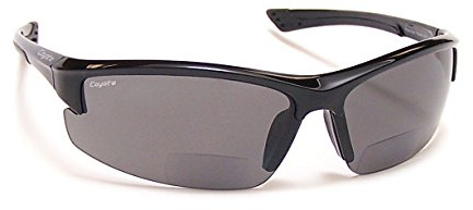 Coyote Eyewear bp-7 Polarisierte Reader Bifokal + 2,50 Sonnenbrille, Schwarz