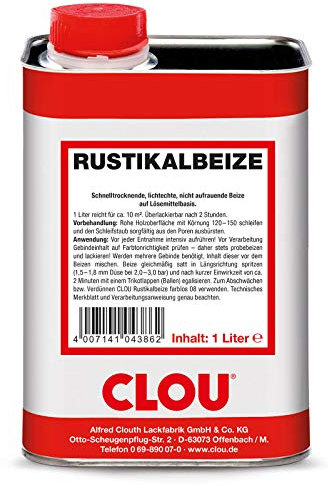 CLOU Rustikalbeize Farbton Nr. 06 1 Liter Verfärbung Holz Betonung Maserung Beize