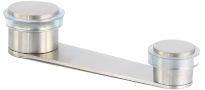Türstopper mit Drehhalter | Befestigung zum Kleben oder Schrauben + Dübel | Feststeller für Türen bis 50 mm | Gummi Durchsichtiger | Edelstahl AISI 304 Finish Matt | Mod. I-164| EVI Herrajes