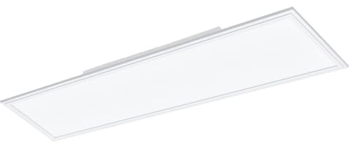 EGLO connect LED Deckenleuchte Salobrena-C Panel, Smart Home Deckenlampe | Material: Aluminium, Kunststoff, Farbe: Weiß, 120x30 cm, dimmbar, Weißtöne und Farben einstellbar