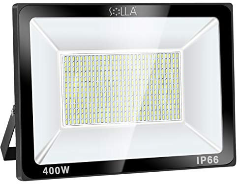 SOLLA Faretto a LED da 400W, IP66 Resistente all'acqua LED esterno, Luce Bianca 6000K, 32000LM, 24 mesi di garanzia [Classe di efficienza energetica A+]