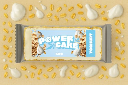 Foodtastic Power Cake Yoghurt (30 x 120g) | leckere, saftige Haferriegel | handgemachte Flapjack Energieriegel aus Haferflocken
