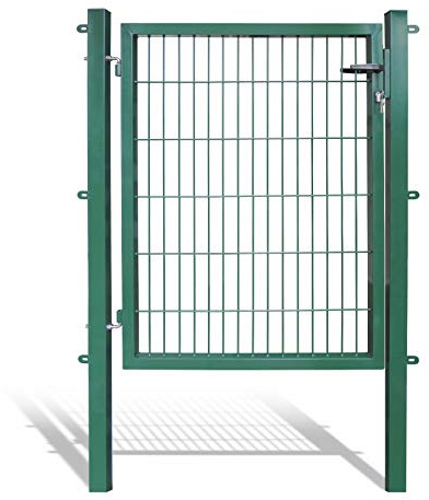 Koll Living Gartentore für Stabmattenzaun - Farbe und Höhe wählbar - inkl. Pfosten und Befestigungsmaterial (Gartentor H 120 x B 100 cm, grün)