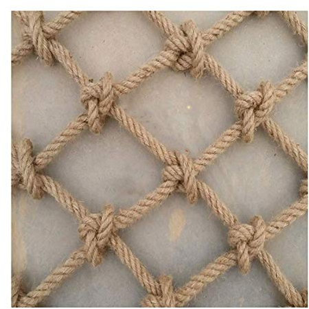 bandezid Kletternetz, Hanfseil, Sicherheitsnetz, Schutznetz, Hanfseilnetz, Kletternetz, Durchmesser 10 mm, Maschenweite 15 cm, Hanfseil, 4 x 8 m