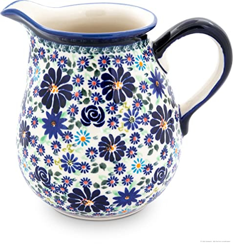 Bunzlauer Keramik Krug bauchig groß 2 Liter Ø21,0cm, H=19,5cm, Dekor DU126