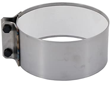 LANZZAS Collier de serrage pour tuyau de poêle avec joint - Diamètre : 160 mm - Non laqué - Collier d'étanchéité pour tuyau de fumée