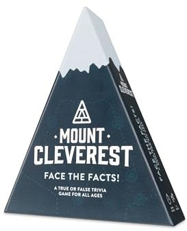 Mount Cleverest® Original Edition | True or False Trivia Game | Fun Adults & Kids Family Card Game | Stocking Stuffer | Travel Games | Party Games for Birthday | Gift for Boys and Girls