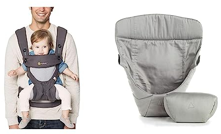 Ergobaby Babytrage bis 20kg, 360 Cool Air Mesh Onyx Black 4-Positionen Baby und Kindertrage
