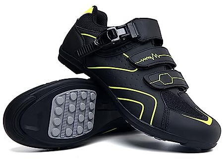 Hixingo Fahrradschuhe Herren Damen, Rennrad Und Mountainbike Schuhe Mit Gummisohle, Atmungsaktive Sneaker rutschfeste No-Lock Fahrradschuhe MTB Schuhe