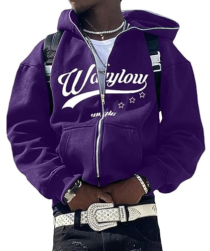 ORANDESIGNE Felpa con Cappuccio da Uomo con Stampa Manica Lunga Hip Hop Zip Pullover Hoodies per Coppie Giacche Casual Felpa Gotico Harajuku Y2k Streetwear