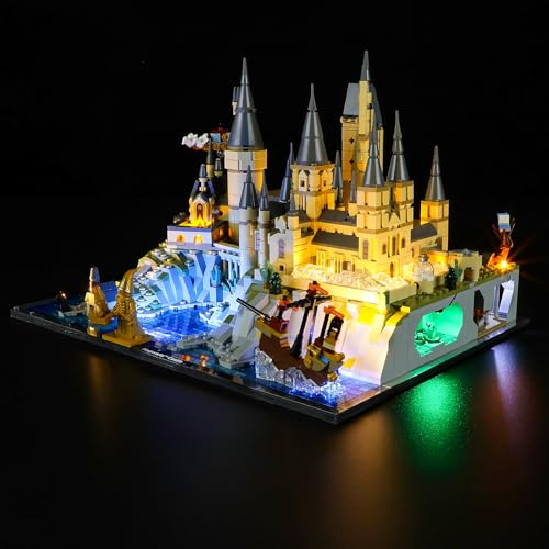YEABRICKS LED Licht für 76419 Harry Potter Schloss Hogwarts mit Schlossgelände Bausteine Modell (Building set nicht enthalten)