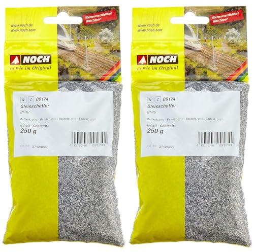 NOCH 9174 NOCH 09174-Spielwaren, Gleisschotter, grau, Mehrfach, Small (Packung mit 2)