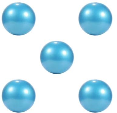 Mealoodiousmusea 5 Set Yoga Ball Fitness Übung Stabilität Balance Workout Anti-Burst Blau Pilates Ball 25cm Durchmesser
