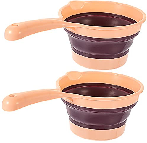 TOPBATHY 2stücke Kunststoff-wasserschaufel Klappbare Wasserkelle Wasser Schöpfen Kunststoff-schöpfkelle Wasserkelle Wasserschaufeln Faltbare Aufbewahrung Aufhängeloch Robuste Textur Glatte