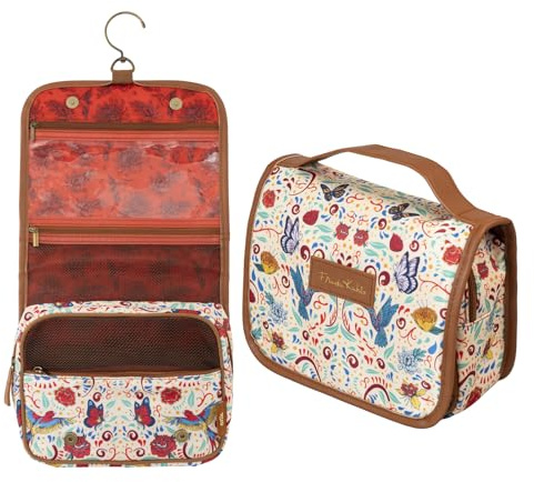 Grupo Erik Beauty Case da Viaggio Frida Kahlo - Beauty Case Donna da Viaggio da Appendere Impermeabile con Scomparti e Gancio | Organizer Trucchi Portatile, Regalo Donna (24 x 20 x 9 cm)