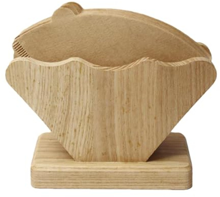 Support de récipient en papier filtre à café, support de filtre à café conique - Support de support de papier pour filtres en bois | Porte-papier filtre vintage pour café, maison, restaurant, hôtel, b
