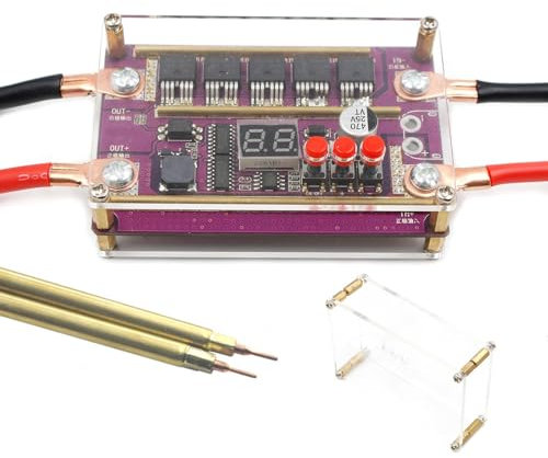 Kit per saldatrice a punti, con batteria al litio per 14 batterie, kit portatile per saldatrice a punti fai da te a 99 ingranaggi