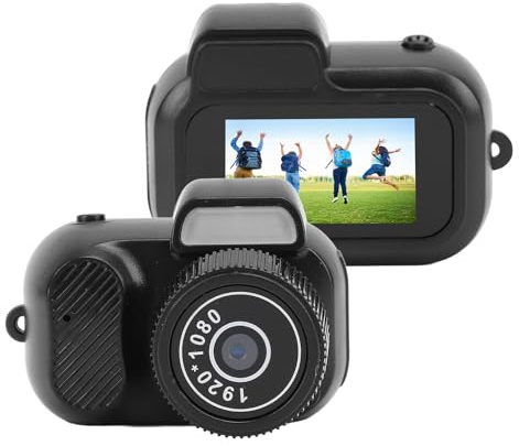 Jectse Petit Appareil Photo Numérique 1080P, Mini Caméra DV 2 MP, Micro Caméra Vidéo, Caméscope de Poche Léger avec Lanière pour Voyage, Sport, Vlog