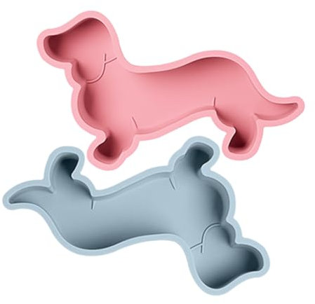 Alipis 2pièces Moule Silicone Antiadhésif Forme De Chien Moule à Bonbons Pour Gâteau Au Chocolat Outil De Pâtisserie Facile à Nettoyer