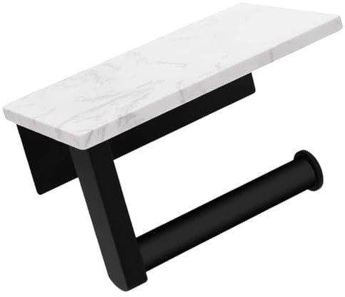 DRESSOOS Support Papier Toilette Acier Porte Papier avec Étagère De Rangement pour Salle De Bain Design Élégant Et Pratique