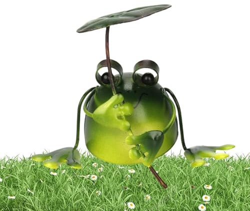 Yianyal -Gartendekoration – Realistische Eisen- -Dekorationen, Metall-Tierskulpturen, Mehrzweck-Dekofiguren für Terrasse, Tisch, Bücherregal