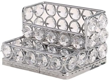 Visitenkartenhalter, Visitenkartenhalter, Ständer, Display-Organizer, Visitenkarten-Aufbewahrungshalter für Büro, Desktop-Visitenkarten-Organizer (Silber, 11 x 9 x 7 cm)